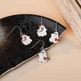 Halloween Devil Design Earrings in Sterling Silver