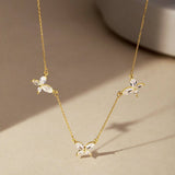 Butterfly Charm Necklace in 925 Sterling Silver