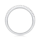 Solarii Moissanite 3.5ct Round Cut Eternity Ring 925 Sterling Silver Wedding Band