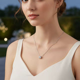 1.0ct Round Moissanite Solitaire Necklace
