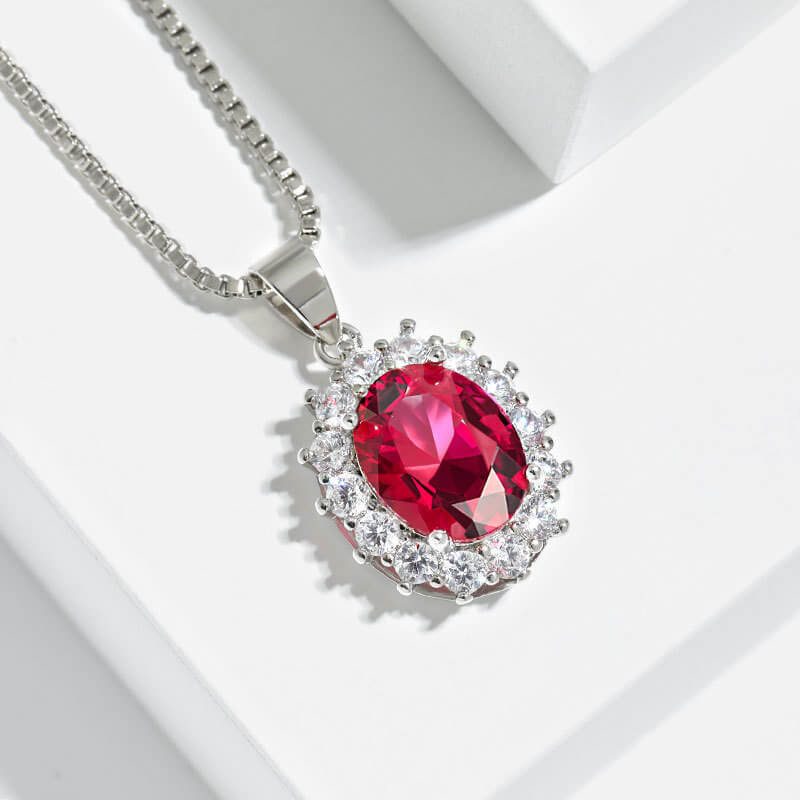 Moissanite 1.0ct Oval Cut Box Chain 925 Sterling Silver Necklace