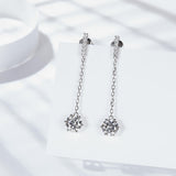 Solarii Moissanite  Round Cut 925 Sterling Silver 1.0ct*2P  Earrings