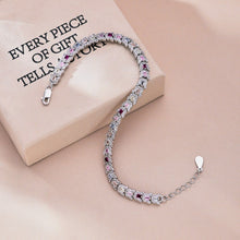 Regal Emerald Cut Bracelet for Women, Accented with Pink, Ruby, Aquamarine, and Yellow Stones