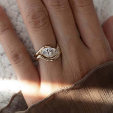 Unique Marquise Cut 1.0ct Pave Moissanite Ring Sets