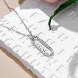 MAMA Letter Pendant Necklace in 925 Sterling Silver