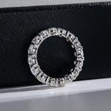 Solarii Moissanite 4.8ct Round Cut & Heart Cut Full Eternity Ring 925 Sterling Silver Wedding Band