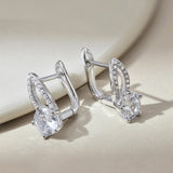 925 Sterling Silver Round Cut Stud Earrings