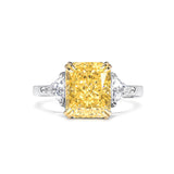 Delicate Radiant Cut Yellow Stone Engagement Ring