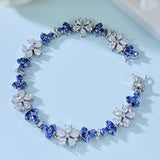 Stunning Pear Cut Blue Stone Bracelet for Women