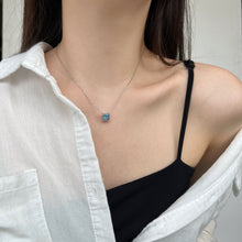 Princess Cut Pendant Necklace in 925 Sterling Silver