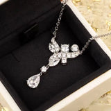 Luxurious Pear Cut 1.5ct 925 Sterling Silver Necklace