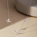 Butterfly Charm Necklace in 925 Sterling Silver