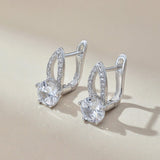 925 Sterling Silver Round Cut Stud Earrings