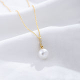 Radiant Pearl Necklace In Sterling Silver For Woman