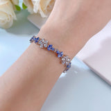 Stunning Pear Cut Blue Stone Bracelet for Women
