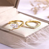 Enchanting Cushion Cut 1.75ct Solitaire Moissanite Ring Sets