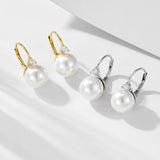 Timeless Pearl Earrings In Sterling Silver For Woman