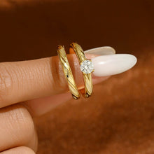 Antique Round Cut 1.0ct Solitaire Moissanite Ring Sets