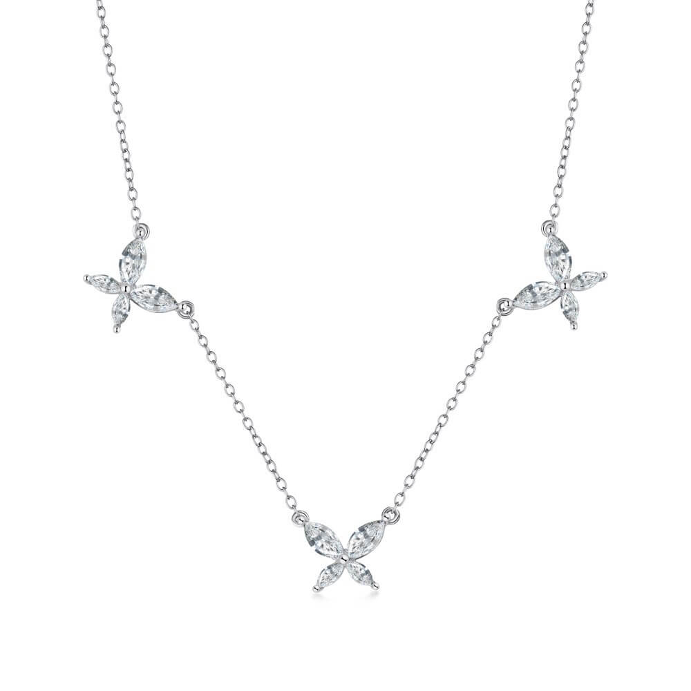 Butterfly Charm Necklace in 925 Sterling Silver