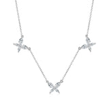 Butterfly Charm Necklace in 925 Sterling Silver