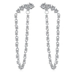 Stylish Silver Chain Link Drop Earrings - Solarii Jewelry