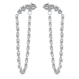 Stylish Silver Chain Link Drop Earrings - Solarii Jewelry