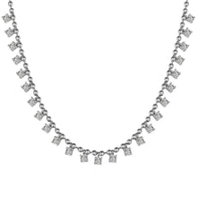 Elegant Beaded Round Cut Necklace in 925 Sterling Silver