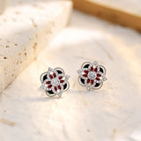 Silver Four Leaf Clover Stud Earrings - Solarii Jewelry