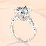 Moissanite 5.0ct Round Cut 6 Prong Engagement Ring