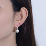 Lavish Hook Pearl Earrings In Sterling Silver For Woman