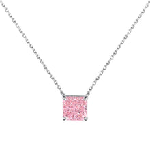 Princess Cut Pendant Necklace in 925 Sterling Silver