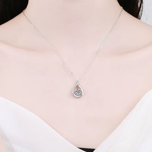 Moissanite Round Cut Teardrop 925 Sterling Silver Necklace