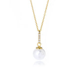 Radiant Pearl Necklace In Sterling Silver For Woman