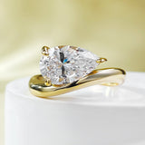 Celestial Cascade Cubic Zirconia Engagement Ring