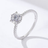 Elegant Moissanite Round Cut 1.2ct Engagement Ring