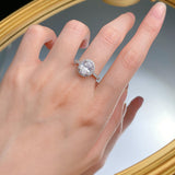 Timeless Oval Cut Halo 2.0ct Engagement Ring In Sterling Silver