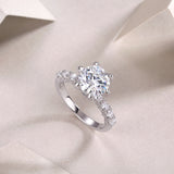 Solarii Moissanite Round Cut  925 Sterling Silver Engagement Ring