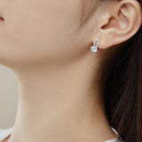 925 Sterling Silver Round Cut Stud Earrings