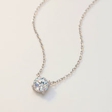 1.0ct Round Moissanite Solitaire Necklace