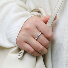 Round Cut White Gold Plated 925 Sterling Silver Moissanite Wedding Ring