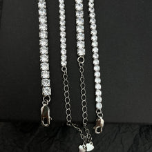 Classic Round Cut Tennis Sterling Silver Necklace