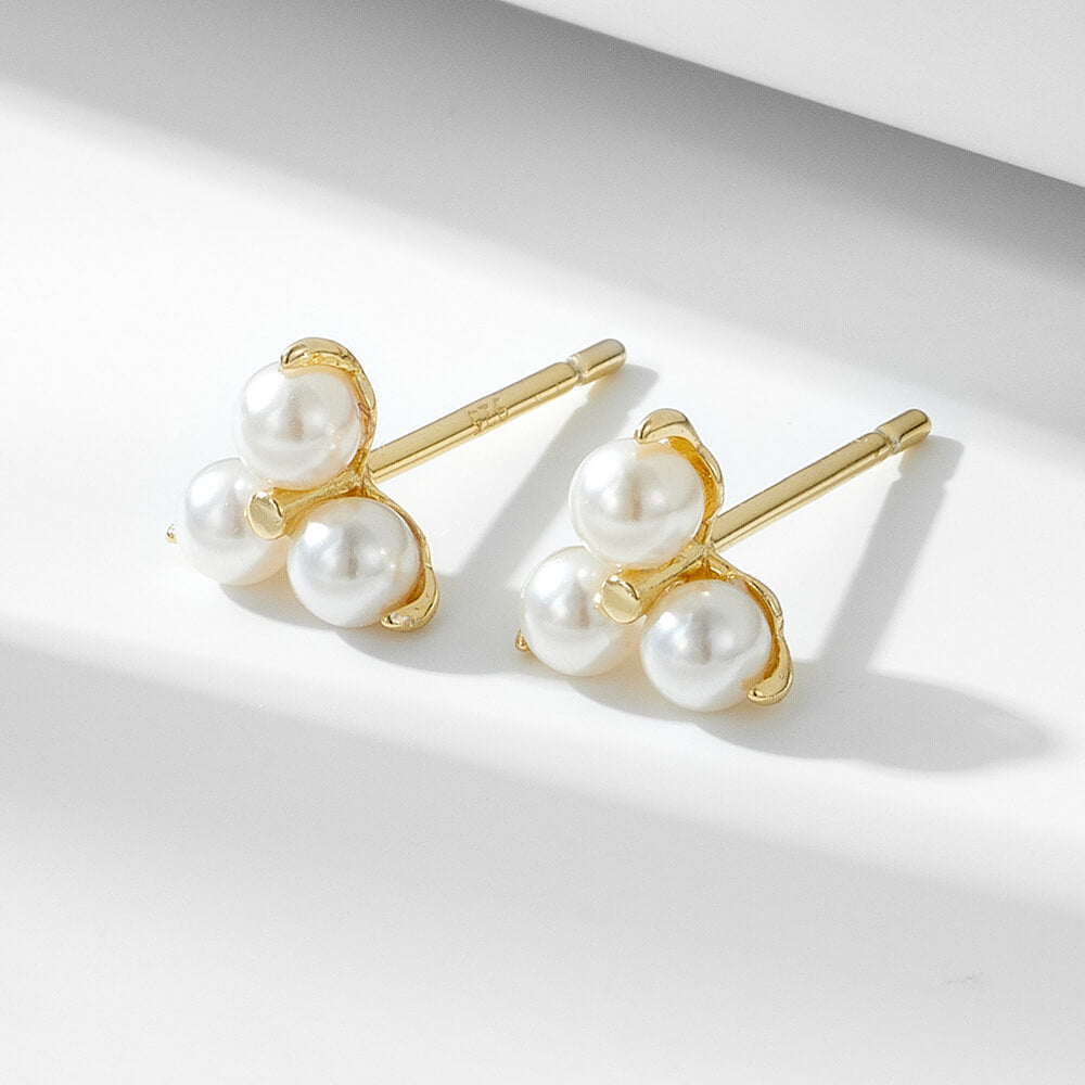 Noble Pearl Earrings In Sterling Silver For Woman