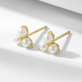 Noble Pearl Earrings In Sterling Silver For Woman