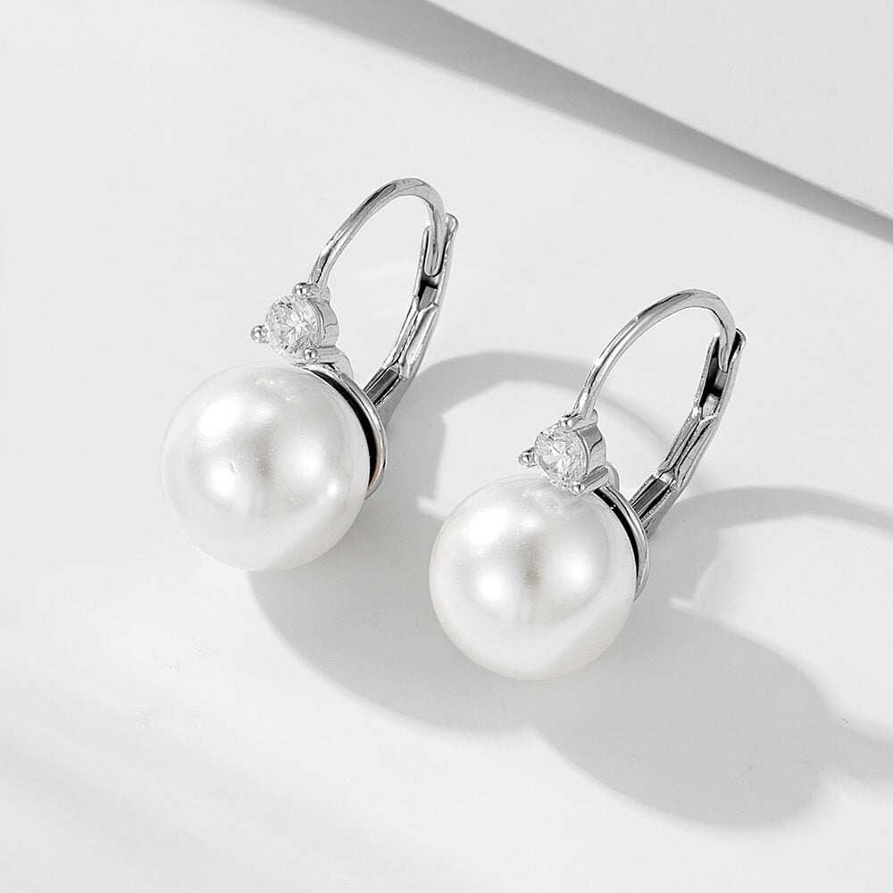 Timeless Pearl Earrings In Sterling Silver For Woman