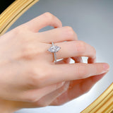 Enchanting Hidden Halo Marquise Cut 2.0ct Engagement Ring In Sterling Silver