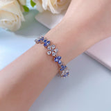 Stunning Pear Cut Blue Stone Bracelet for Women