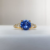 Timeless 1.5ct Round Cut Blue Stone Sterling Silver Engagement Ring