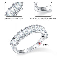 Solarii Moissanite 5.8ct Round Cut Full Eternity Ring 925 Sterling Silver Wedding Band