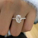 Solarii Moissanite  Oval Cut  925 Sterling Silver Engagement Ring