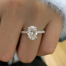 Solarii Moissanite  Oval Cut  925 Sterling Silver Engagement Ring